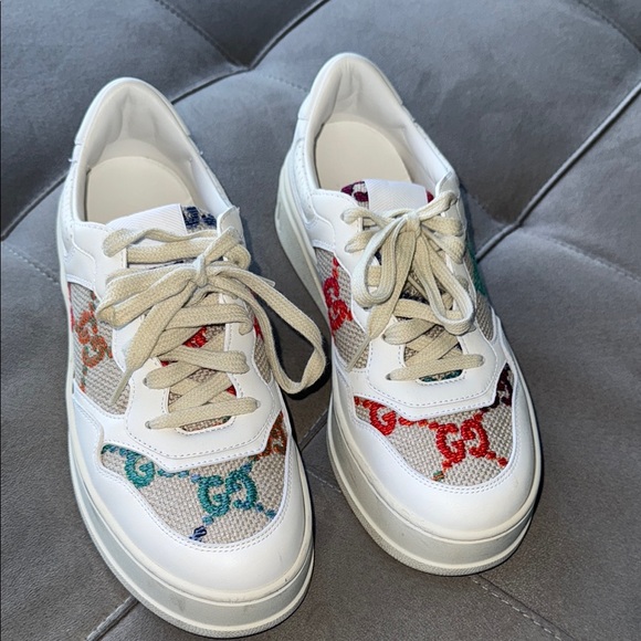 Gucci Women's GG  Multicolor Embroidered Sneakers - Picture 1 of 13